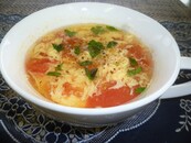 トマトと卵のスープ写真