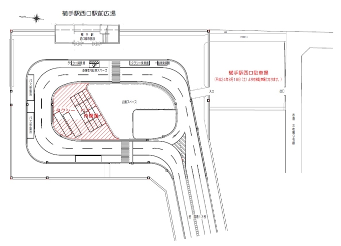 イラスト：横手駅西口広場配置図