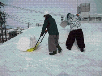 写真：雪下ろし雪寄せ支援の様子2