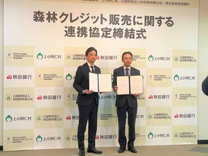 株式会社秋田銀行との連携協定締結の様子