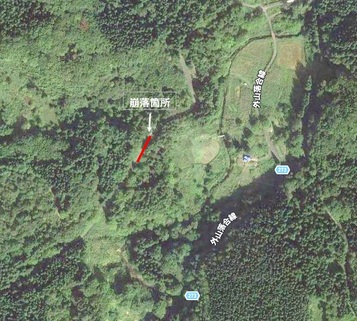 写真:地すべり箇所