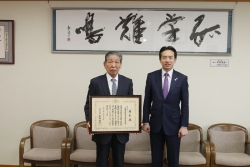 写真：3月16日市長室往来