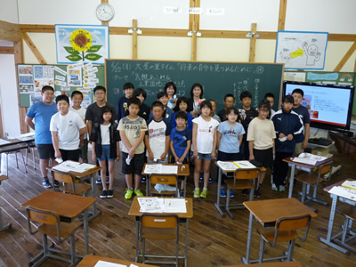 写真：地元小学校児童