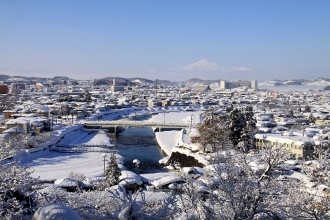 写真:横手公園からの冬景色