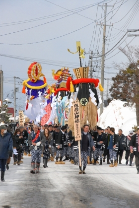 写真:旭岡山神社ぼんでん奉納