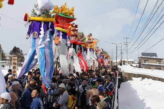 写真:旭岡山神社ぼんでん奉納