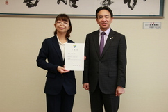 緒方隊員と市長