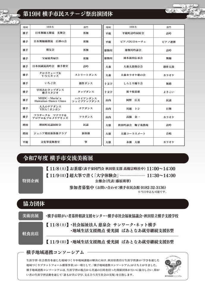 市民ステージ祭チラシ(うら)
