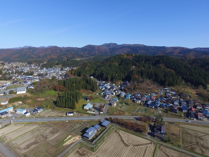 写真：陣館遺跡と金沢城跡