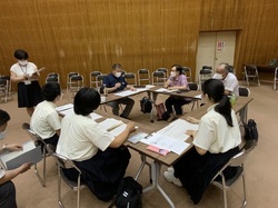 横手清陵学院中学校の作戦会議の様子