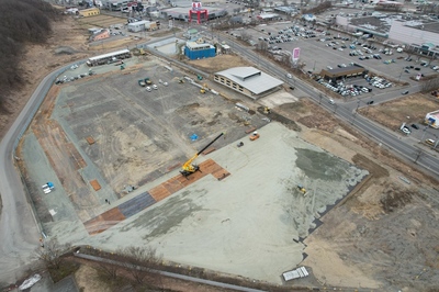 横手体育館建設状況