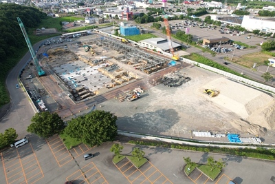 横手体育館建設状況