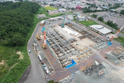 横手体育館建設状況