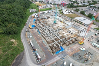 横手体育館建設状況