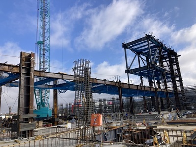 横手体育館建設状況