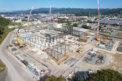 横手体育館建設状況