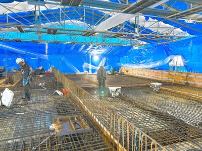 横手体育館建設状況