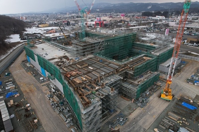 横手体育館建設状況