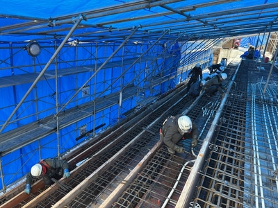 横手体育館建設状況