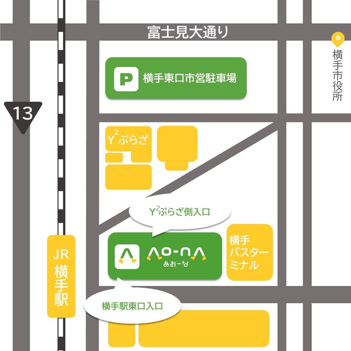 写真：あおーなまでの地図