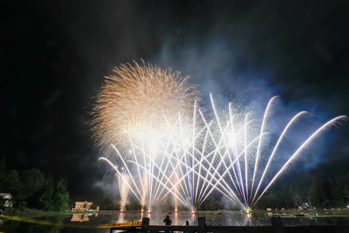 第37回いものこまつりin鶴ヶ池　花火ショーの写真