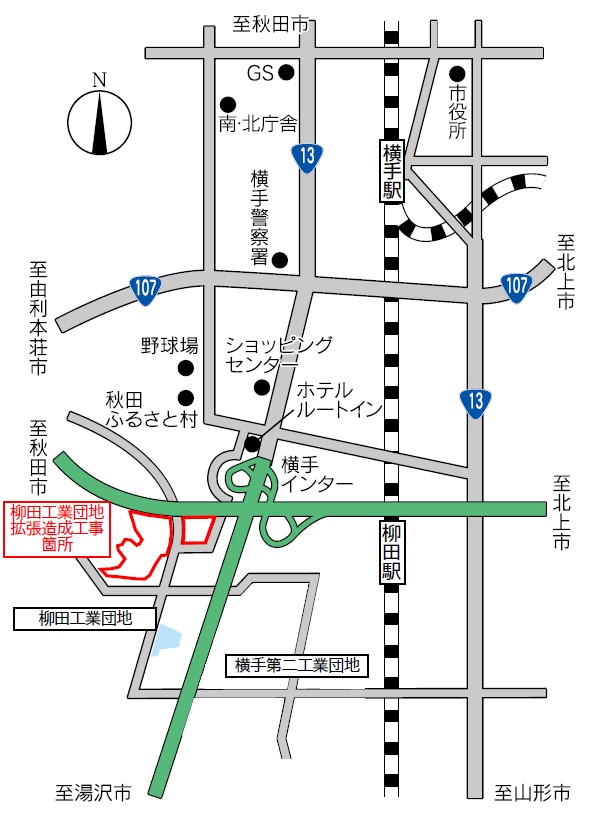 位置図柳田工業団地