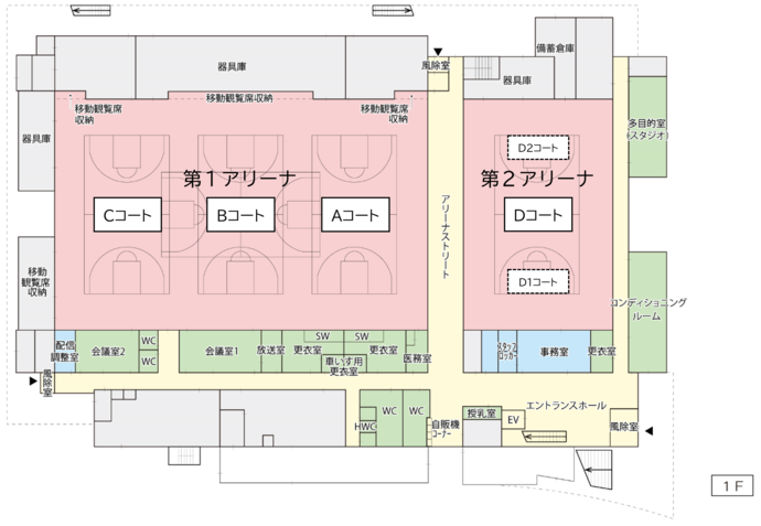 1階のフロアマップ