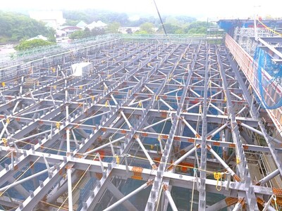 横手体育館建設状況