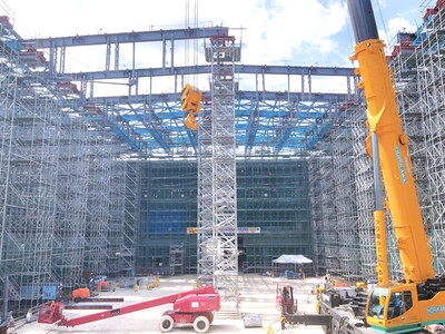 横手体育館建設状況