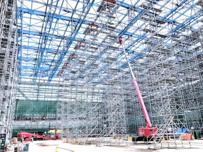 横手体育館建設状況