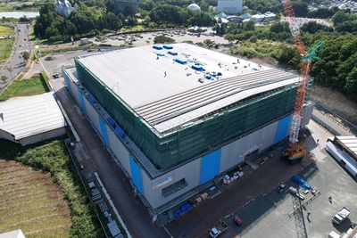 横手体育館建設状況