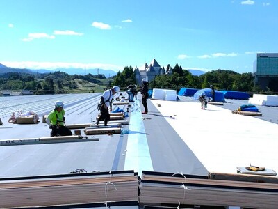 横手体育館建設状況