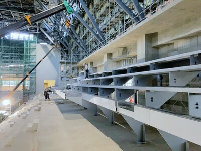 横手体育館建設状況