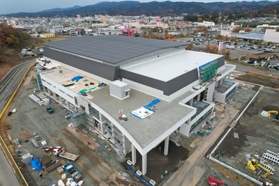 横手体育館建設状況