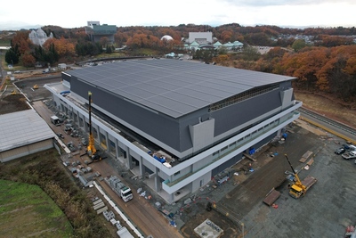 横手体育館建設状況