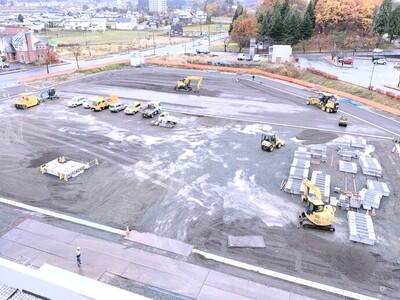 横手体育館建設状況