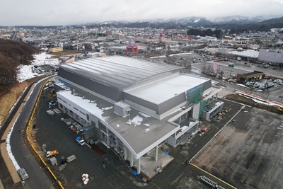 横手体育館建設状況