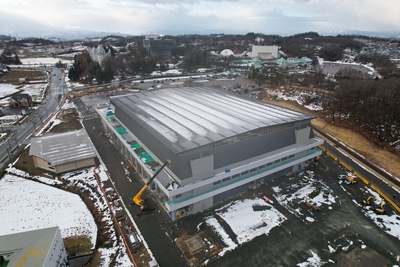 横手体育館建設状況