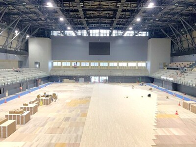 横手体育館建設状況