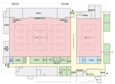 横手体育館平面図