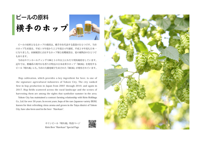 横手のホップ紹介パネル