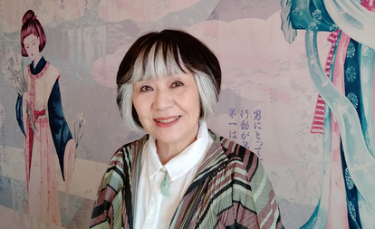 講演講師の里中満智子先生の写真です。