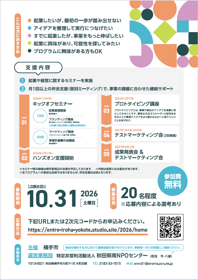 起業のイロハ裏面
