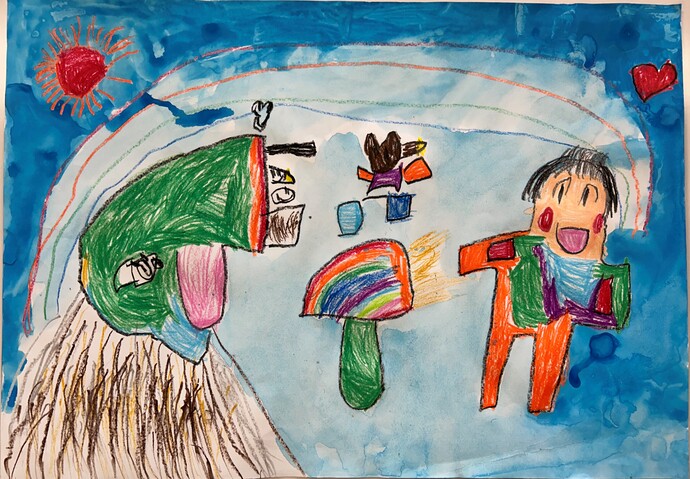 絵：わたしがはいりたい　はれたひのてぶくろ