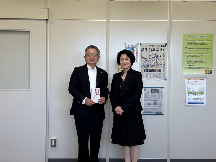 教育長と株式会社ふるさと葬祭アグレム代表取締役常務