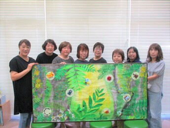 大型展示とボランティアのみなさん
